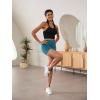 imageSunzel Free to Be Tank Crop Ribbed Tank Tops Seamless Racerback Camisoles No pad Camis Cropped Workout Gym YogaBlack2pcscrop