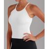 imageSunzel Free to Be Tank Crop Ribbed Tank Tops Seamless Racerback Camisoles No pad Camis Cropped Workout Gym YogaBlackwhite2pcswaist Length