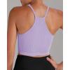 imageSunzel Free to Be Tank Crop Ribbed Tank Tops Seamless Racerback Camisoles No pad Camis Cropped Workout Gym YogaClassic Blue Lilac2pcscrop