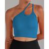 imageSunzel Free to Be Tank Crop Ribbed Tank Tops Seamless Racerback Camisoles No pad Camis Cropped Workout Gym YogaClassic Blue Lilac2pcscrop