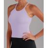 imageSunzel Free to Be Tank Crop Ribbed Tank Tops Seamless Racerback Camisoles No pad Camis Cropped Workout Gym YogaClassic Bluelilac2pcswaist Length