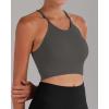 imageSunzel Free to Be Tank Crop Ribbed Tank Tops Seamless Racerback Camisoles No pad Camis Cropped Workout Gym YogaDeep Grey Bbeige2pcscrop