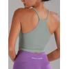 imageSunzel Free to Be Tank Crop Ribbed Tank Tops Seamless Racerback Camisoles No pad Camis Cropped Workout Gym YogaGrey Grayish Green2pcscrop