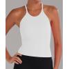 imageSunzel Free to Be Tank Crop Ribbed Tank Tops Seamless Racerback Camisoles No pad Camis Cropped Workout Gym YogaHot Pinkwhite2pcswaist Length