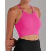 imageSunzel Free to Be Tank Crop Ribbed Tank Tops Seamless Racerback Camisoles No pad Camis Cropped Workout Gym YogaHotpink Splashblue2pcscrop