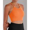 imageSunzel Free to Be Tank Crop Ribbed Tank Tops Seamless Racerback Camisoles No pad Camis Cropped Workout Gym YogaNeon Green Bright Orange2pcscrop