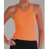 imageSunzel Free to Be Tank Crop Ribbed Tank Tops Seamless Racerback Camisoles No pad Camis Cropped Workout Gym YogaNeon Greenbright Orange2pcswaist Length