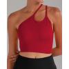 imageSunzel Free to Be Tank Crop Ribbed Tank Tops Seamless Racerback Camisoles No pad Camis Cropped Workout Gym YogaRed Brown2pcscrop