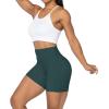 imageSunzel No Front Seam Biker Shorts for Women with Pockets Yoga Workout Gym Bike Shorts with Tummy ControlJasper Green