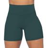 imageSunzel No Front Seam Biker Shorts for Women with Pockets Yoga Workout Gym Bike Shorts with Tummy ControlJasper Green
