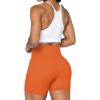 imageSunzel No Front Seam Biker Shorts for Women with Pockets Yoga Workout Gym Bike Shorts with Tummy ControlOrange