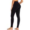 imageSunzel No Front Seam Workout Leggings for Women with Pockets High Waisted Compression Yoga Pants with Tummy Control 26quot Black Medium