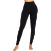 imageSunzel No Front Seam Workout Leggings for Women with Pockets High Waisted Compression Yoga Pants with Tummy Control 26quot Black Medium