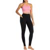imageSunzel No Front Seam Workout Leggings for Women with Pockets High Waisted Compression Yoga Pants with Tummy Control 26quot Black Medium