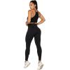 imageSunzel No Front Seam Workout Leggings for Women with Pockets High Waisted Compression Yoga Pants with Tummy Control 26quot Black Small