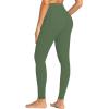 imageSunzel Nunaked Workout Leggings for Women Tummy Control Compression Workout Gym Yoga Pants No Front Seam ampamp High WaistBronze Green