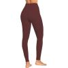 imageSunzel Nunaked Workout Leggings for Women Tummy Control Compression Workout Gym Yoga Pants No Front Seam ampamp High WaistWine Red