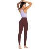imageSunzel Nunaked Workout Leggings for Women Tummy Control Compression Workout Gym Yoga Pants No Front Seam ampamp High WaistWine Red