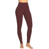 imageSunzel Nunaked Workout Leggings for Women Tummy Control Compression Workout Gym Yoga Pants No Front Seam ampamp High WaistWine Red