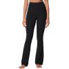 imageSunzel Sunzfly Invisible Butt Scrunch Flare Leggings for Women Mini Flared Yoga Pants with Tummy Control and High WaistBlack