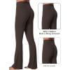 imageSunzel Sunzfly Invisible Butt Scrunch Flare Leggings for Women Mini Flared Yoga Pants with Tummy Control and High WaistSeal Brown