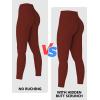 imageSunzel Sunzfly Invisible Butt Scrunch Workout Leggings for Women Butt Lifting High Waisted Gym Yoga Pants with Tummy ControlWine Red