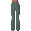 imageSunzel Sunzfly Womens Mini Flare Leggings with Pockets High Waisted Tummy Control Yoga Pants Bootcut Workout Gym CasualAsh Green