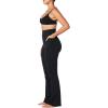 imageSunzel Sunzfly Womens Mini Flare Leggings with Pockets High Waisted Tummy Control Yoga Pants Bootcut Workout Gym CasualBlack