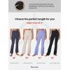 imageSunzel Sunzfly Womens Mini Flare Leggings with Pockets High Waisted Tummy Control Yoga Pants Bootcut Workout Gym CasualItalian Plum