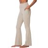 imageSunzel Sunzfly Womens Mini Flare Leggings with Pockets High Waisted Tummy Control Yoga Pants Bootcut Workout Gym CasualMisty Moon