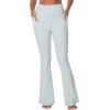 imageSunzel Sunzfly Womens Mini Flare Leggings with Pockets High Waisted Tummy Control Yoga Pants Bootcut Workout Gym CasualWinter Sky