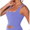 imageSunzel Womens Double Lined Tank Top Sleeveless Square Neck Crop Top Yoga ampamp Fitness Fitted Workout Casual Activewear ShirtPeriwinkle