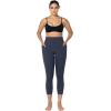 imageSunzfly Invisible Butt Scrunch Workout Leggings with Pockets for Women No Front Seam Gym Yoga Pants with Tummy ControlAsh Blue