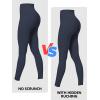 imageSunzfly Invisible Butt Scrunch Workout Leggings with Pockets for Women No Front Seam Gym Yoga Pants with Tummy ControlAsh Blue