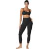 imageSunzfly Invisible Butt Scrunch Workout Leggings with Pockets for Women No Front Seam Gym Yoga Pants with Tummy ControlBlack