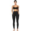imageSunzfly Invisible Butt Scrunch Workout Leggings with Pockets for Women No Front Seam Gym Yoga Pants with Tummy ControlBlack
