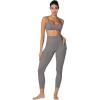 imageSunzfly Invisible Butt Scrunch Workout Leggings with Pockets for Women No Front Seam Gym Yoga Pants with Tummy ControlCharcoal Gray