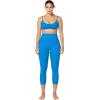 imageSunzfly Invisible Butt Scrunch Workout Leggings with Pockets for Women No Front Seam Gym Yoga Pants with Tummy ControlClassic Blue