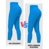 imageSunzfly Invisible Butt Scrunch Workout Leggings with Pockets for Women No Front Seam Gym Yoga Pants with Tummy ControlClassic Blue