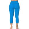 imageSunzfly Invisible Butt Scrunch Workout Leggings with Pockets for Women No Front Seam Gym Yoga Pants with Tummy ControlClassic Blue