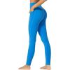 imageSunzfly Invisible Butt Scrunch Workout Leggings with Pockets for Women No Front Seam Gym Yoga Pants with Tummy ControlClassic Blue