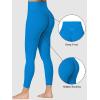 imageSunzfly Invisible Butt Scrunch Workout Leggings with Pockets for Women No Front Seam Gym Yoga Pants with Tummy ControlClassic Blue