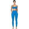 imageSunzfly Invisible Butt Scrunch Workout Leggings with Pockets for Women No Front Seam Gym Yoga Pants with Tummy ControlClassic Blue