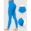 imageSunzfly Invisible Butt Scrunch Workout Leggings with Pockets for Women No Front Seam Gym Yoga Pants with Tummy ControlClassic Blue