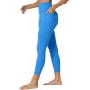 imageSunzfly Invisible Butt Scrunch Workout Leggings with Pockets for Women No Front Seam Gym Yoga Pants with Tummy ControlClassic Blue