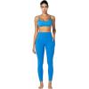 imageSunzfly Invisible Butt Scrunch Workout Leggings with Pockets for Women No Front Seam Gym Yoga Pants with Tummy ControlClassic Blue