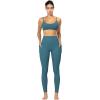 imageSunzfly Invisible Butt Scrunch Workout Leggings with Pockets for Women No Front Seam Gym Yoga Pants with Tummy ControlForest Green
