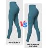 imageSunzfly Invisible Butt Scrunch Workout Leggings with Pockets for Women No Front Seam Gym Yoga Pants with Tummy ControlForest Green