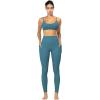 imageSunzfly Invisible Butt Scrunch Workout Leggings with Pockets for Women No Front Seam Gym Yoga Pants with Tummy ControlForest Green
