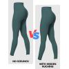 imageSunzfly Invisible Butt Scrunch Workout Leggings with Pockets for Women No Front Seam Gym Yoga Pants with Tummy ControlJasper Green